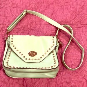 Studded mint cross body purse